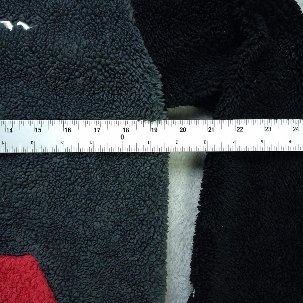 Champion Boys Sherpa Fleece Hoodie Gray Black Red Colorblock Pullover L 14/16 - Picture 6 of 8